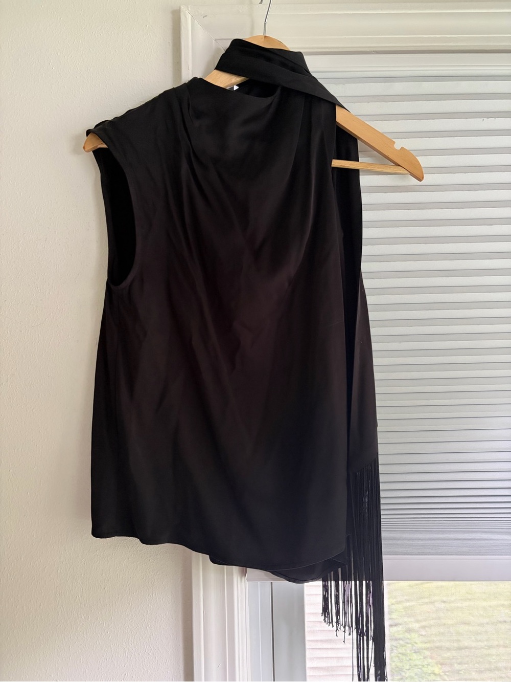 RARE NWT, Black asymmetrical Fringe top, Corey Lynn Calter, anthropology